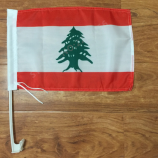 wholesale printed plastic pole lebanon car window flag