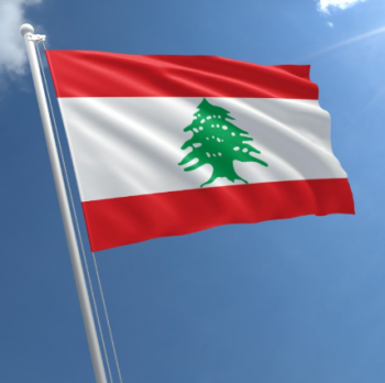 Großhandel libanesische Nationalflagge Banner benutzerdefinierte Libanon Flagge