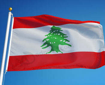 デジタル印刷された国のレバノンの旗