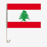 digital printing polyester mini lebanese flag For Car window