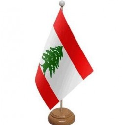 bandiera da tavolo nazionale libanese / bandiera da tavolo country libanese
