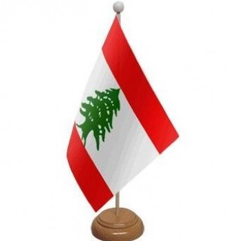 bandiera da tavolo nazionale libanese / bandiera da tavolo country libanese