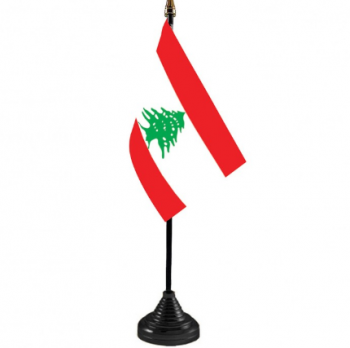 polyester mini office lebanese table top national flags