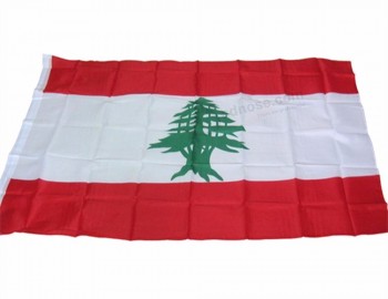 poliéster 3x5ft bandera nacional impresa del líbano