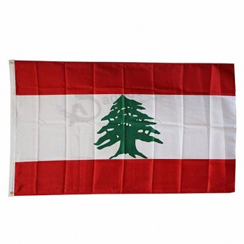 금관 악기 작은 구멍을 가진 3x5ft 레바논 레바논 깃발