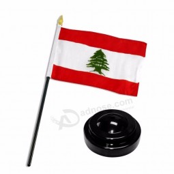 Mini Office Decorative Lebanon Table Flag Wholesale