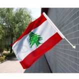 land Libanon nationale muur gemonteerde vlag banner