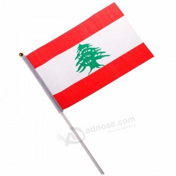 goedkope promotionele Libanon hand stick vlag Te koop