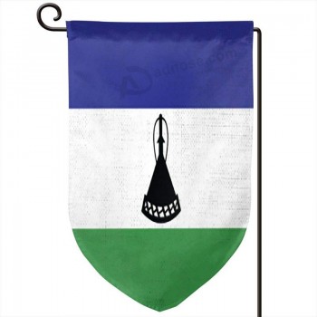 lesotho vlag bloem bloemen lente zomer decoratieve seizoensgebonden tuin vlag voor buiten 12,5 x 18 inch dubbelzijdig afdrukken