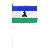 groothandel custom hoge kwaliteit lesotho 4in x 6in stick vlag