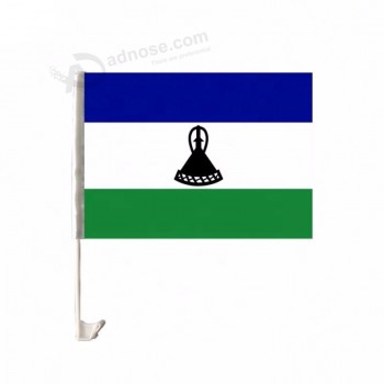 venta en línea bandera de poliéster de doble cara lesotho banderas de ventanilla del coche