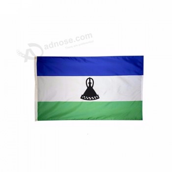 promotionele aangepaste levendige kleuren bedrukte nationale vlag van lesotho