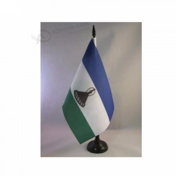 silk printing 68d polyester lesotho country table flag
