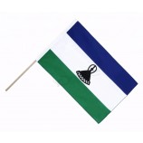 polyester hand held car usage Lesotho flag banner