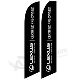 Custom Lexus Feather Flag Advertising Polyester Flying Lexus Logo Flag