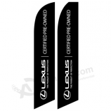 aangepaste lexus veer vlag reclame polyester vliegende lexus logo vlag
