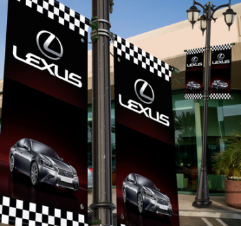 custom printing lexus pole banner for advertising