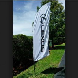 custom logo flying lexus swooper flag with aluminium pole