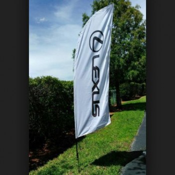 custom logo flying lexus swooper flag with aluminium pole