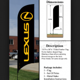 Promo Lexus Logo Werbung Swooper Flags benutzerdefinierte