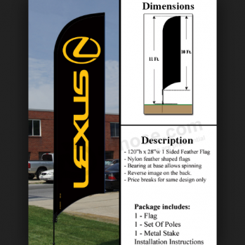 promo lexus logo pubblicità bandiere swooper personalizzate