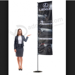 Custom advertising Lexus wind flag Lexus logo blade flags