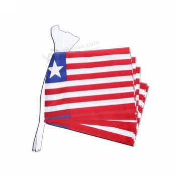bandeira de estereo produtos promocionais liberia pais bunting flag string flag