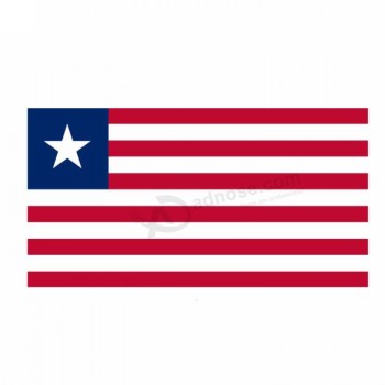 Bandera al aire libre soporte pluma personalizada tela tejida liberia país esquina bandera
