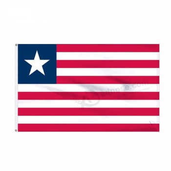 Bunting personalizado 3x5 bandera personalizada, personalizada Liberia banderas poliéster