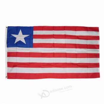 Impresión de bandera nacional de Liberia personalizada al por mayor