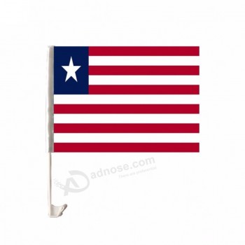 Durable and fastness promotion Liberia car window flag