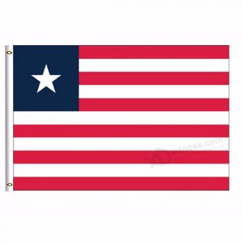 2019 bandeira nacional da república da libéria 3x5 FT 90x150 cm bandeira 100d poliéster bandeira personalizada ilhó de metal