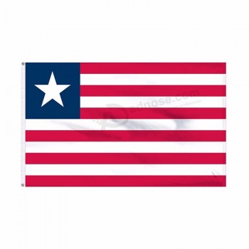 decoración completa de impresión 3X5 bandera de liberia, celebración personalizada bandera de liberia