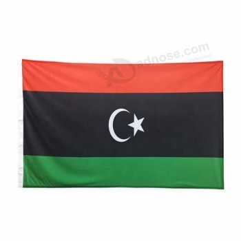스크린은 폴리 에스테 직물 3x5ft 리비아 국기를 인쇄했습니다