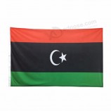 gezeefdrukte polyester stof 3x5ft Libië nationale vlaggen