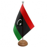 professional printing libya national table flag with base