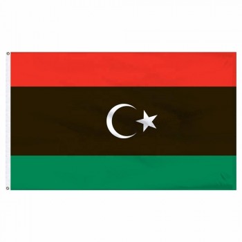큰 리비아 깃발 폴리 에스테 리비아 국가 깃발