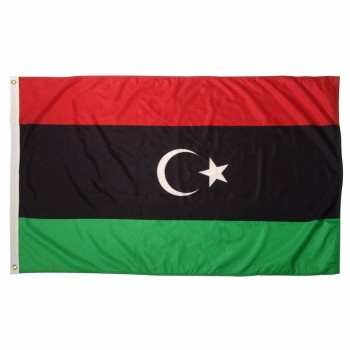 bandera de impresión digital poliéster bandera nacional de libia