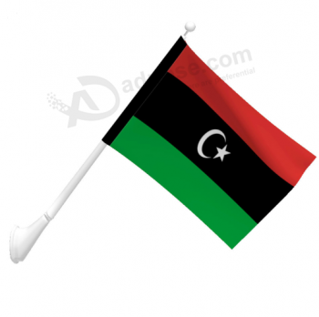 bandiera nazionale da parete libia con asta
