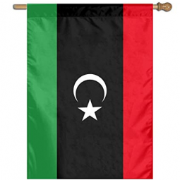 Hot selling garden decorative libya flag with pole