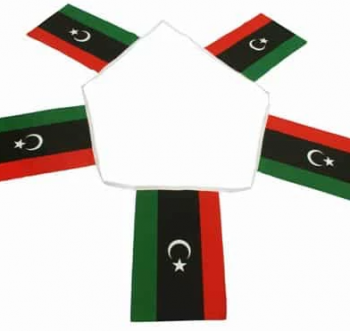 リビア文字列フラグリビア国旗布旗バナー