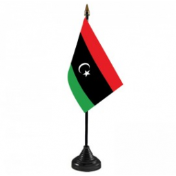 Mini Office Decorative Libya Table Top Flag Wholesale