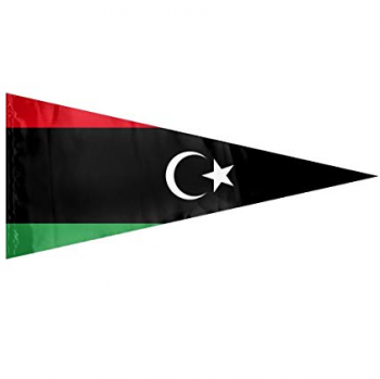 bandiere decorative della bandiera della stamina della libia del triangolo del poliestere