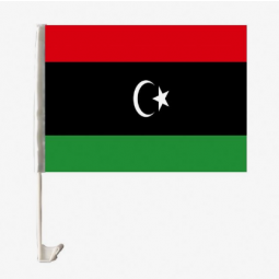 mini bandeira de líbia de poliéster de malha para janela de carro
