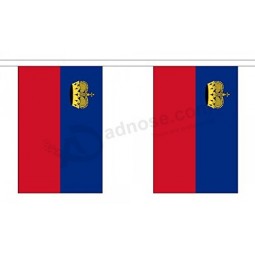 Liechtenstein String 30 Flag Polyester Material Bunting - 9m (30') Long