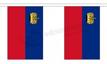 material de poliéster para bandeira de liechtenstein string 30 bandeira - 9m (30 ') de comprimento