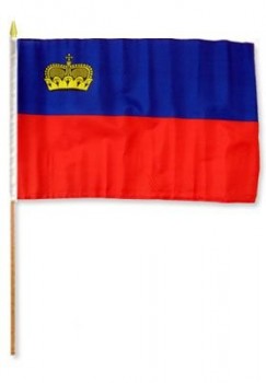 Großhandel benutzerdefinierte hochwertige Liechtenstein 12x18in Stick Flagge