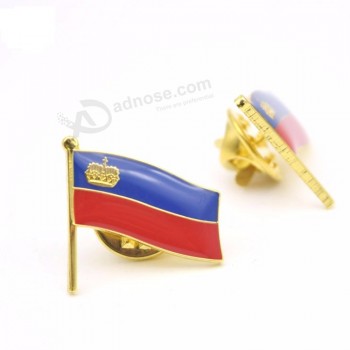 esmalte suave personalizado sean hannity pin de solapa alfileres de bandera con epoxi para Liechtenstein