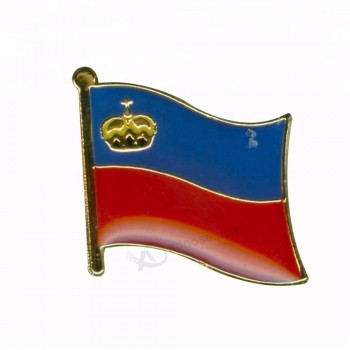 pino de lapela da bandeira do país de liechtenstein