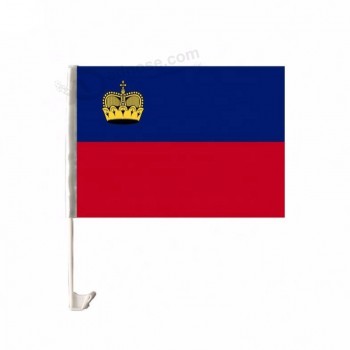 banderas de la ventanilla del coche impresas en seda al por mayor de Liechtenstein